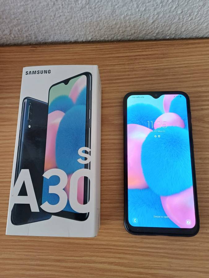 Samsung A30s -  In Original box - Generic Charger - New Original Headset - Protection body Cover