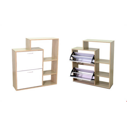 2 Door Shoe Cabinet With Storage Shelf