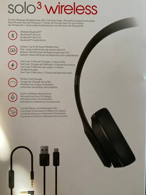 Beats Solo3 Wireless Headphones - The Beats Icon Collection - Matte Black