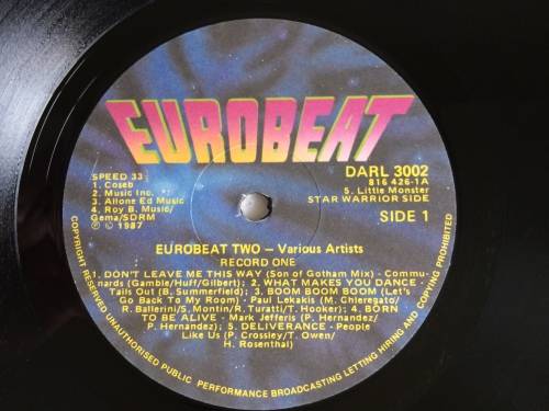 Eurobeat Volume 2 (2xVinyl LP)