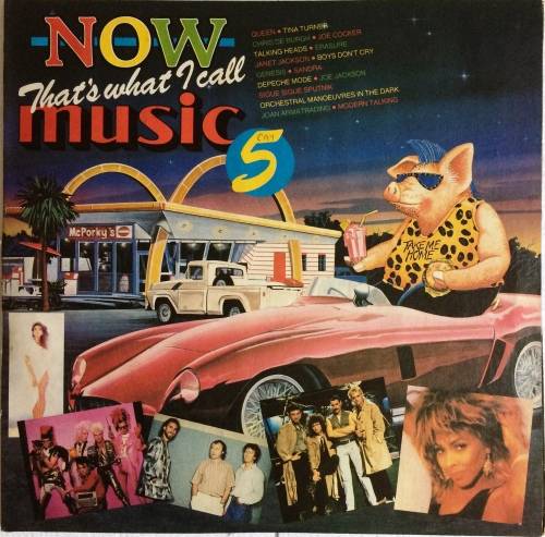 NOW That`s What I Call Music 5 (Double LP + David Bowie/Jermaine Stewart Pink Promo LP) (VG/VG+)