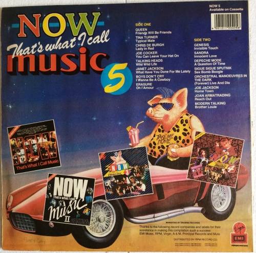 NOW That`s What I Call Music 5 (Double LP + David Bowie/Jermaine Stewart Pink Promo LP) (VG/VG+)