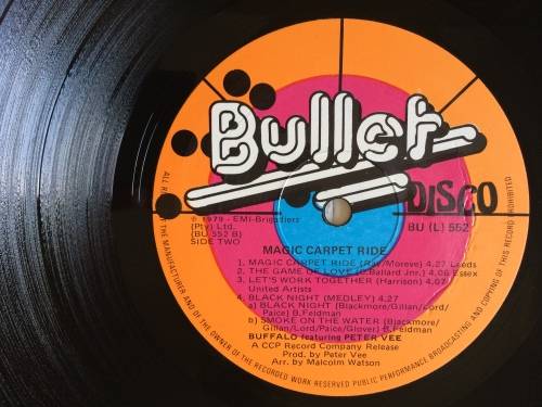 Buffalo Featuring Peter Vee - Magic Carpet Ride (Vinyl LP) (Cover VG+, LP VG+) [RARE]