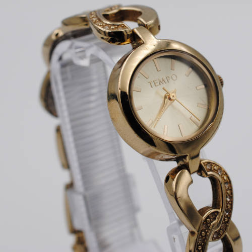 Tempo Gold Tone Women`s Wrist Watch