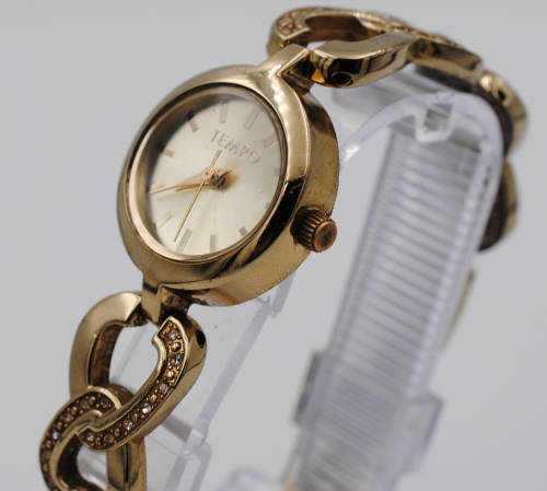 Tempo Gold Tone Women`s Wrist Watch