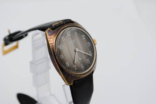 Sharp-marked Distressed Metal Mechanical Gent`s Wrist Watch