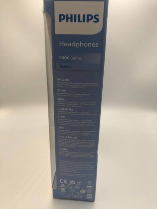 Philips 2000 Series TAUH202 On-Ear Wireless Headphones with Microphone (Black)