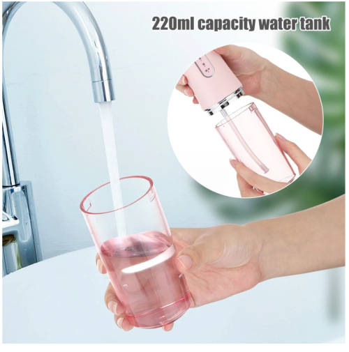 Powerful Dental Water Jet Pick Flosser Mouth Washing Machine Portable Oral Irrigator for Teeth White