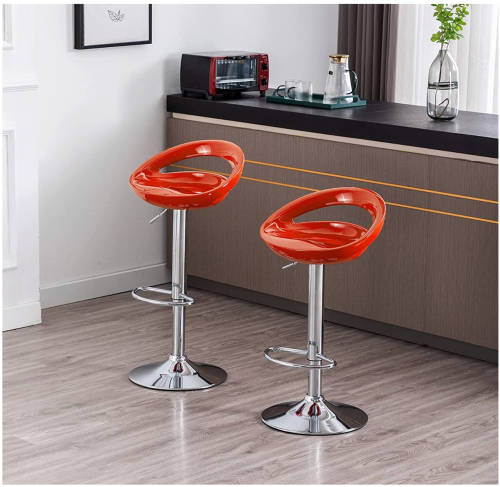 Bar Chair Bar Stool  Simple Casual European Kitchen Backrest Chairs Height Adjusted - Orange Only!!!