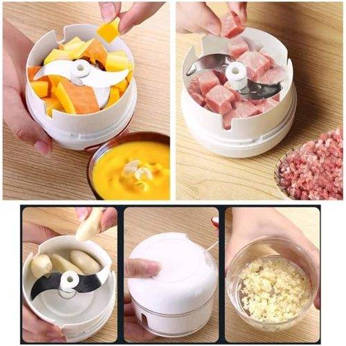 Mini Manual Food Chopper - Hand Pull High Speed Design