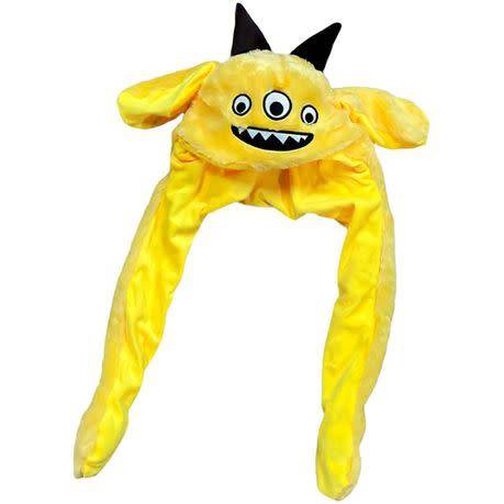Soft Cute Plush Bunny Hat with Moveable Ears, Blue,Red,Yellow,Pink.