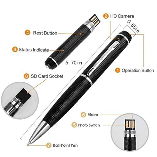 Spy Pen Camera -Full HD 1080P Video Camera Pen Loop Recording Security Camera