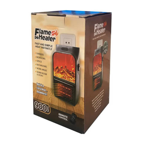 Mini Electric Wall-outlet Flame Heater Plug-in Air Warmer