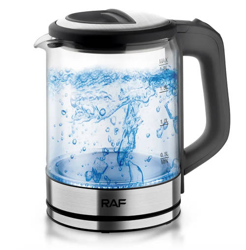 RAF Quality 1500W 2,5L Borosilicate Glass Electric Kettle