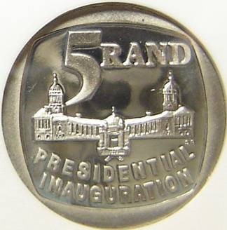 R5 coin 1994 "Presidential Inauguration