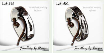 Leather print bracelets - FREE ENGRAVING !!