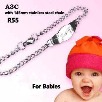 Baby Chain Bracelet - Engraved with name