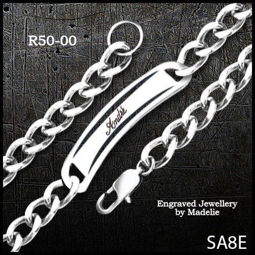 Chain Bracelet with name engraved