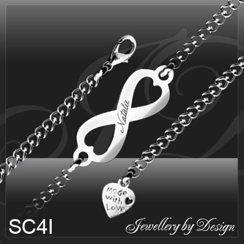 Two Hearts Infinity Chain Bracelet