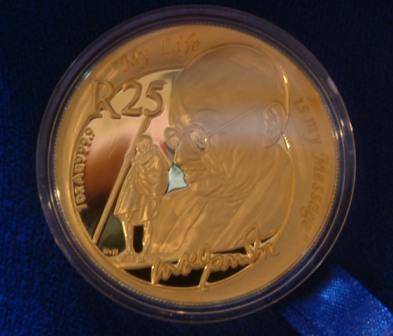 2008 1oz Gold Protea Mahatma Gandhi Proof Coin