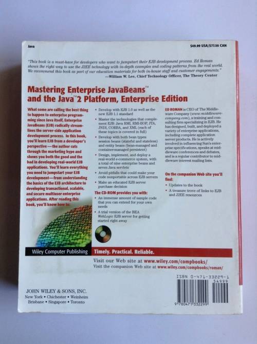 Mastering Enterprise JavaBeans and the Java 2 Platform, Enterprise Edition Ed Roman