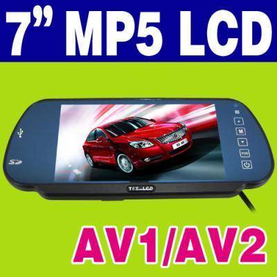 car 7"  Rear View Mirror TFT LCD mp4 mp5 SD USB Monitor