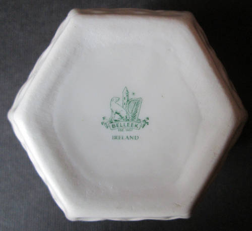 Belleek Ireland Country Trellis Violet Bud Vase Votive Candle Holder