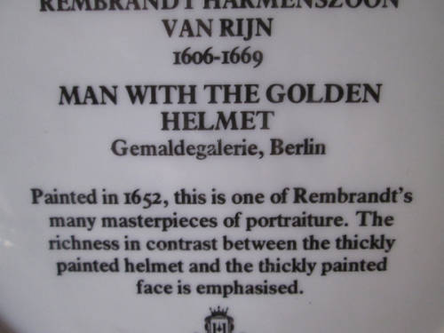 Heritage Collection Plate 'Man with the Golden Helmet'