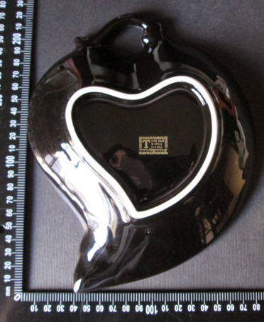 Hand Made Greece 24 K Gold Hart Shape Dish 'Cyprus'
