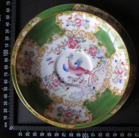 Vintage Mintons Green Cockatrice Pattern 4863 Trio