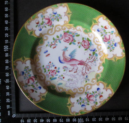 Vintage Mintons Green Cockatrice Pattern 4863 Trio