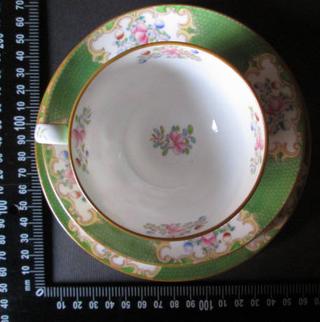 Vintage Mintons Green Cockatrice Pattern 4863 Trio