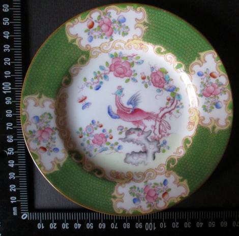 Vintage Mintons Green Cockatrice Pattern 4863 Trio