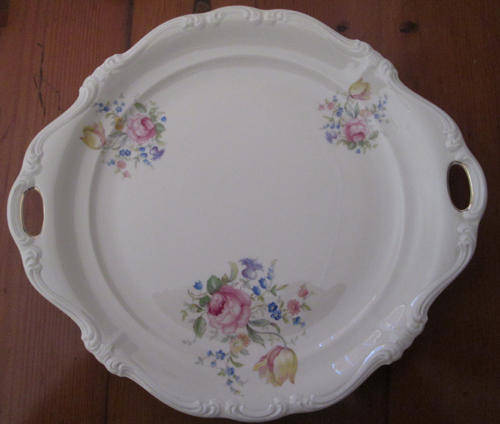 Rosenthal Pompadour Selb German 2 Handled Serving Cake Plate