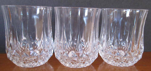 3 Cristal D'Arques Liqueur Tumblers 57mm tall X 45mm Wide