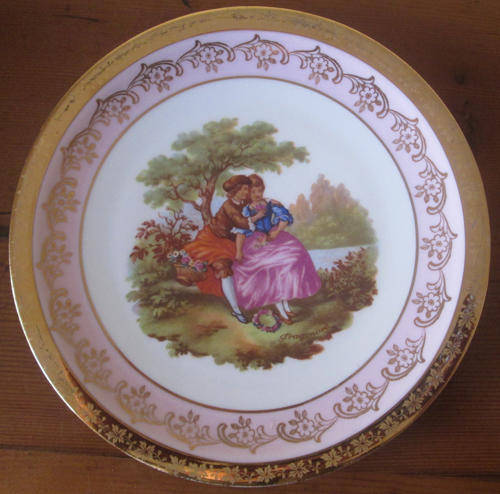 Limoges Fragonard Wall Plate (Width 191mm)