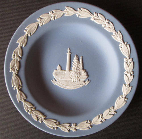 Wedgwood Blue Jasperware Pin Dish 'Trafalgar Square'