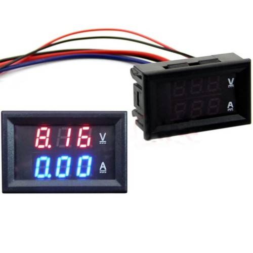 Meter Volt + Amp Red/ Blue DC 0-100V 0-50A **IN STOCK**