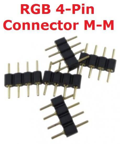 Connector RGB 4Pin Male-Male **IN STOCK**