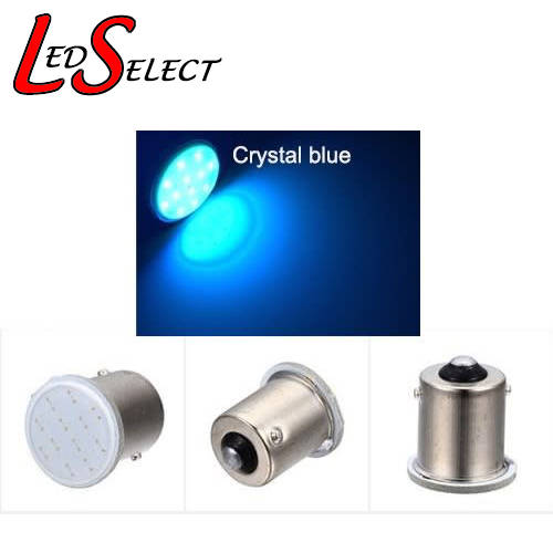 Car LED Crystal / Ice Blue Cob Tail Light 1156 BA15 **IN STOCK**