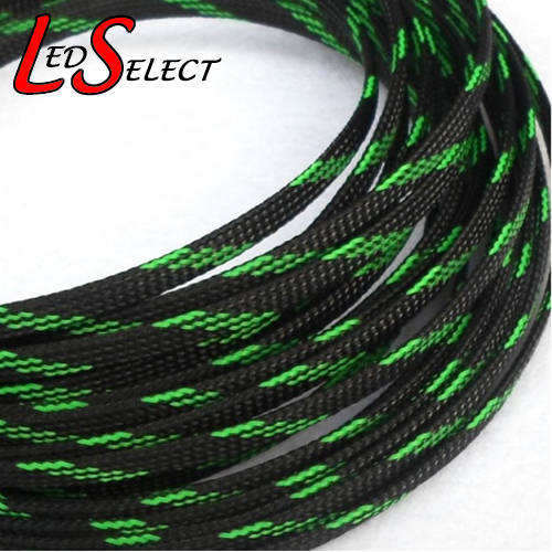 Wire Sleeving 4mm Black + Green **LOCAL STOCK**