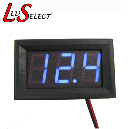 Voltmeter Digital Small Mini Blue 4.5-30V DC **IN STOCK**