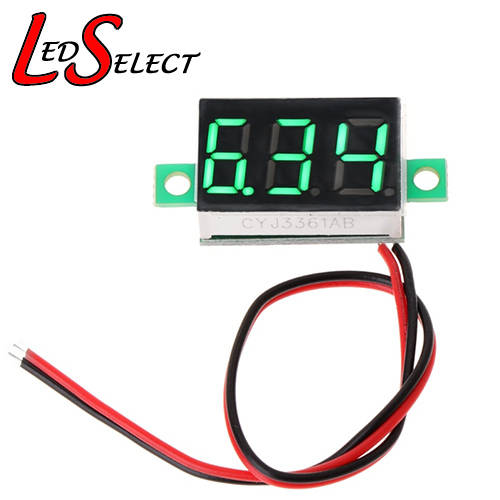 Voltmeter 4.5V-30V Mini Green Colour **LOCAL STOCK**