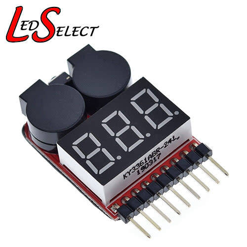 Battery 18650 Voltage Tester 1-8S 9 Pin Buzzer **LOCAL STOCK**