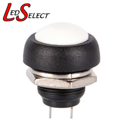 Switch Push Button Momentary 12mm Dome White **LOCAL STOCK**