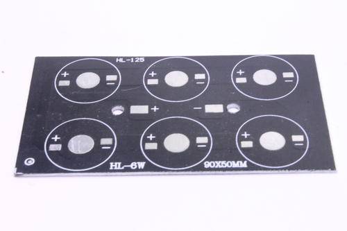 Led PCB Aluminium Board for (6x1W or 3W Led's) 90x50x1.5mm