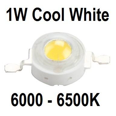 1W Led Cool White 6000-6500K