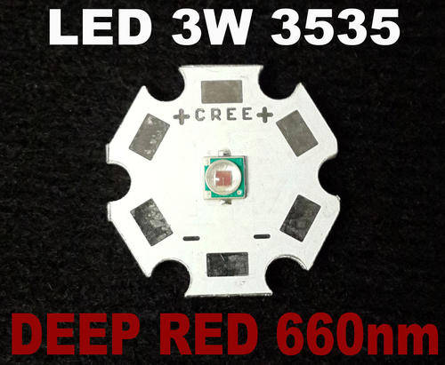 3W Led Deep Red 3535 Chip on Cree base 660nm **IN STOCK**