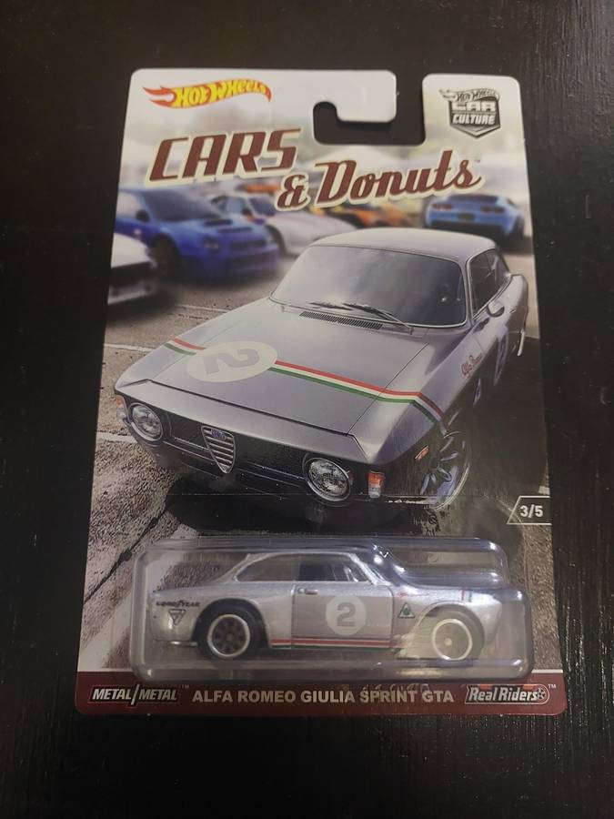 HOT WHEELS ALFA ROMEO GIULA SPRINT GTA (CARS & DONUTS) Real Riders