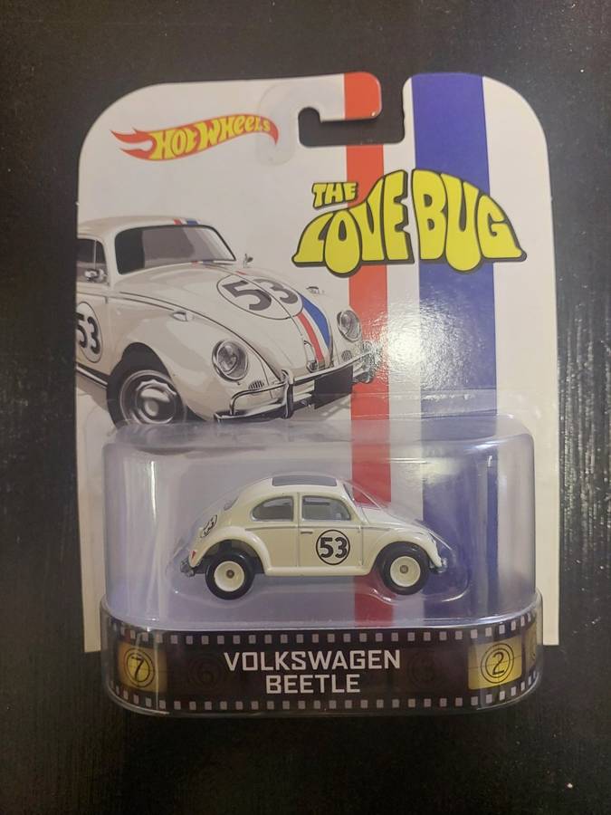 HOT WHEELS - RETRO - HERBIE - VOLKSWAGEN BEETLE LOVE BUG - Real Riders